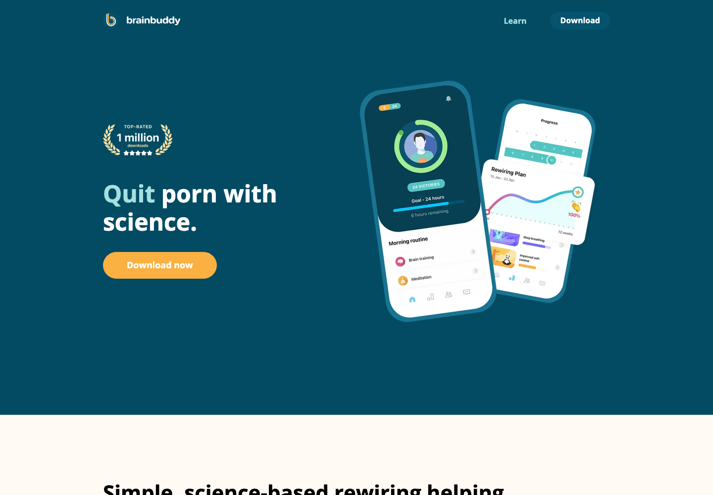 Brainbuddy homepage screenshot