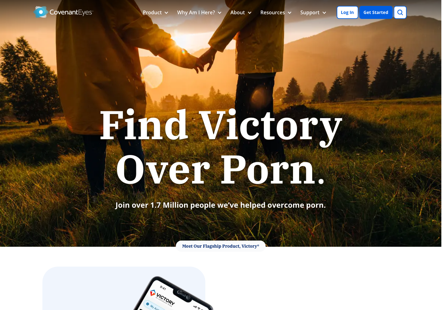 Covenant Eyes homepage screenshot