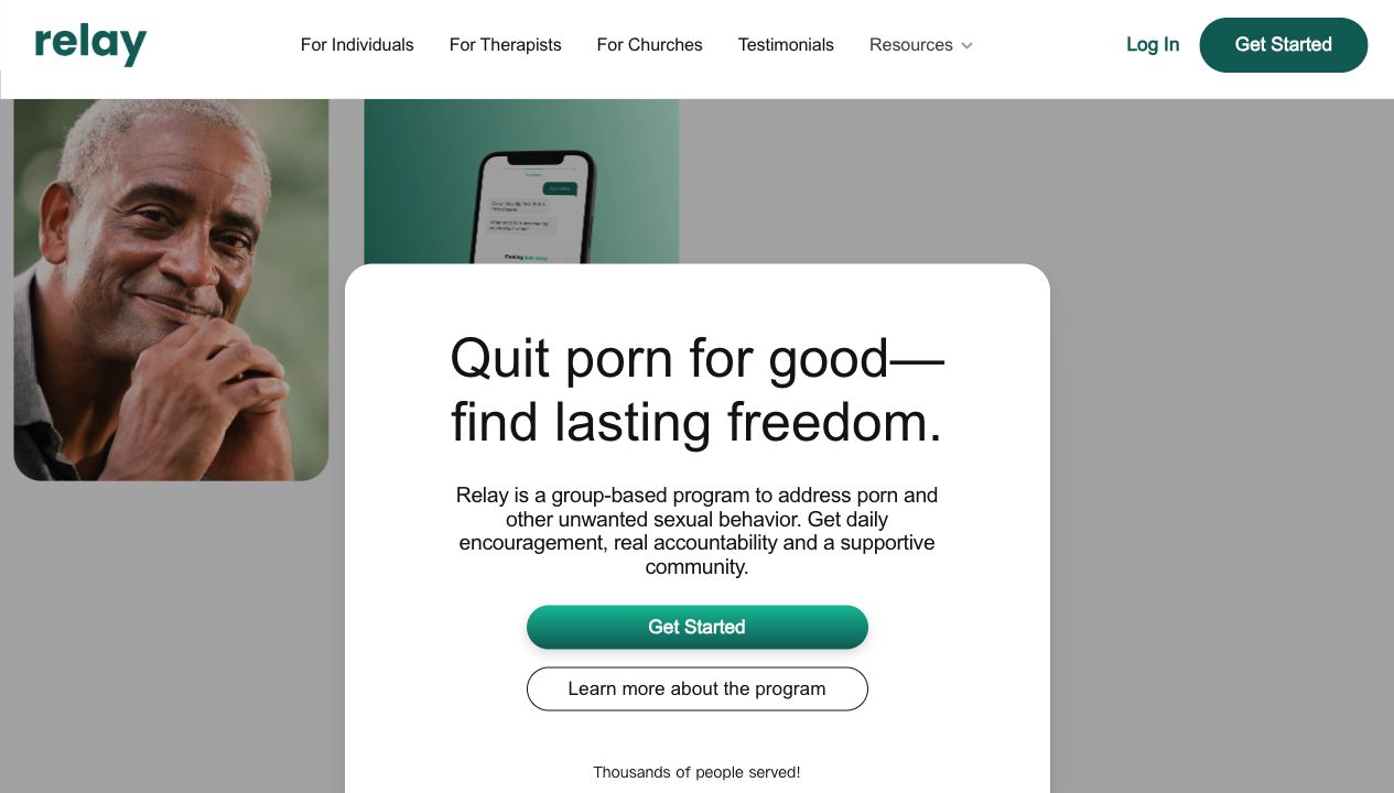 Relay homepage screenshot